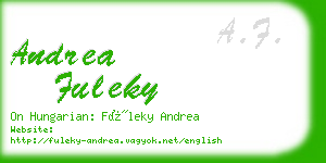 andrea fuleky business card